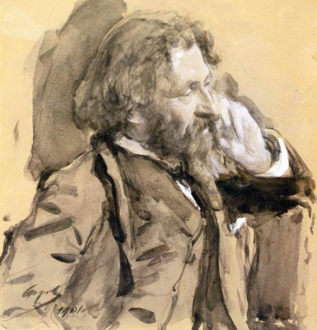 Валентин Серов "Портрет художника И.Е.Репина". 1900