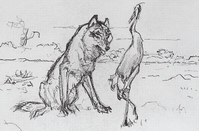 Волк и Журавль. 1895-1911
