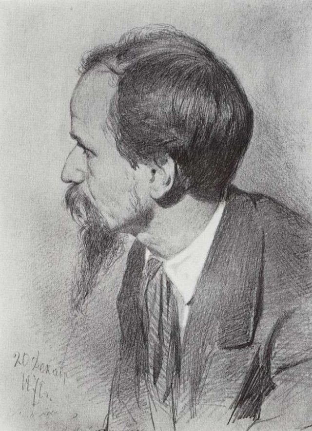 Илья Репин "Портрет П.П.Чистякова". 1870 (Репин учился у Чистякова)