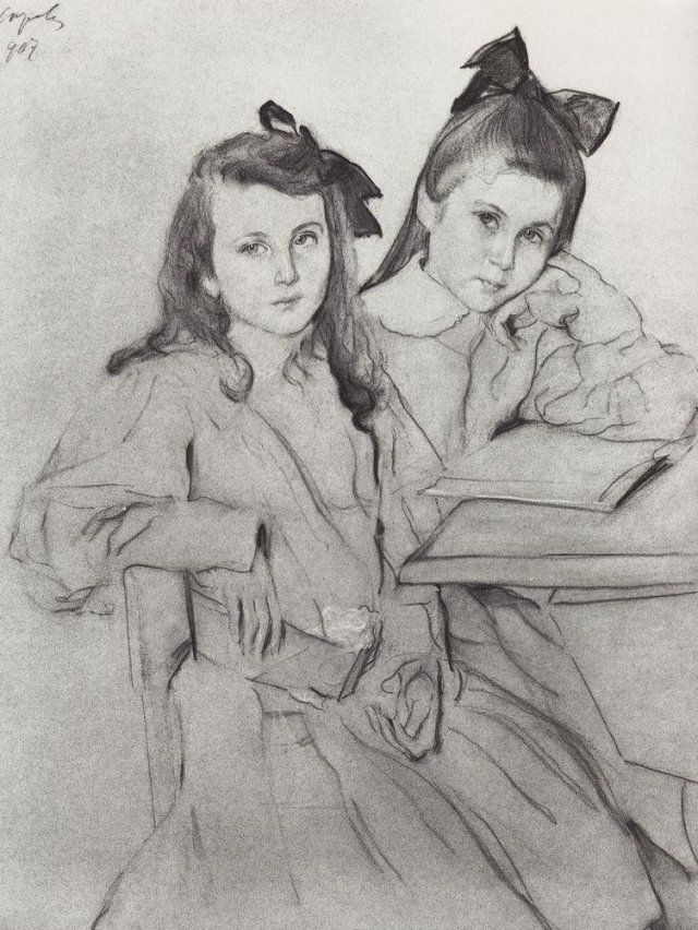 Девочки Н.А. и Т.А.Касьяновы, 1907