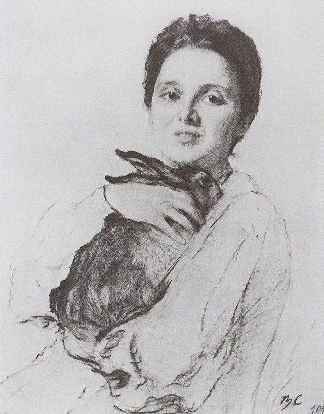 Портрет К.А. Обнинской с зайчиком. 1904