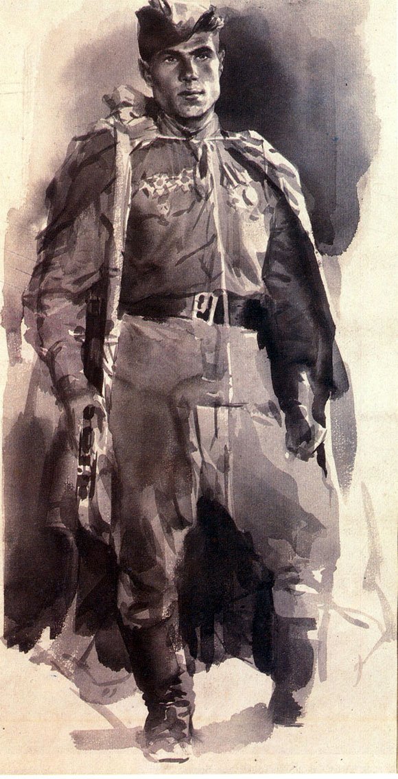 Виктор Климашин "Герой боев за Берлин Трайдуков", 1945