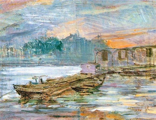 Станислав Выспяньский "Баржи на Сене", 1894