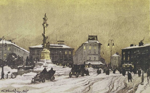 "Памятник Адаму Мицкевичу во Львове", литография 1915