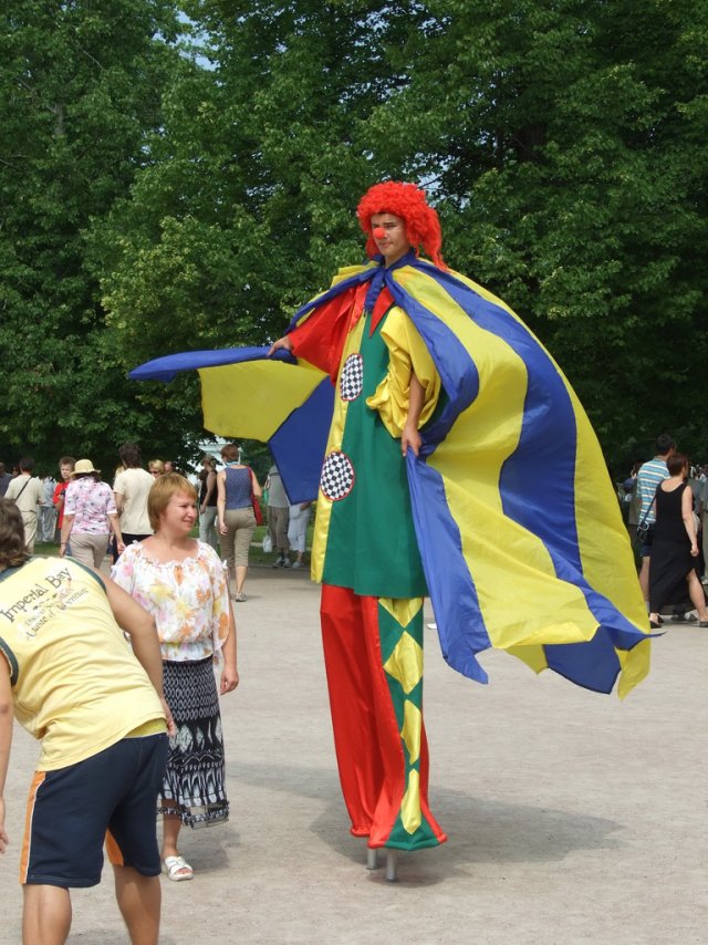 Вот такие красавцы ходят по аллеям парка.