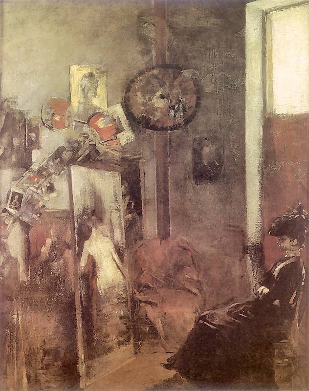 Ольга Бознанская "В студии", около 1890.