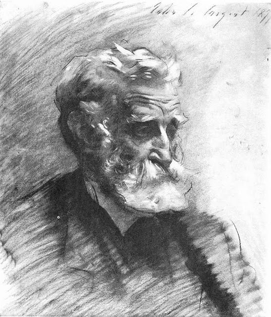 Джон Сингер Сарджент. Портрет капитана Эдварда Августа Силсби, ок. 1899. Уголь.