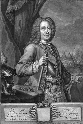 Пётр Петрович Ласси. Ирландец на русской службе. Звание генерал-фельдмаршала присвоено в 1736 году.