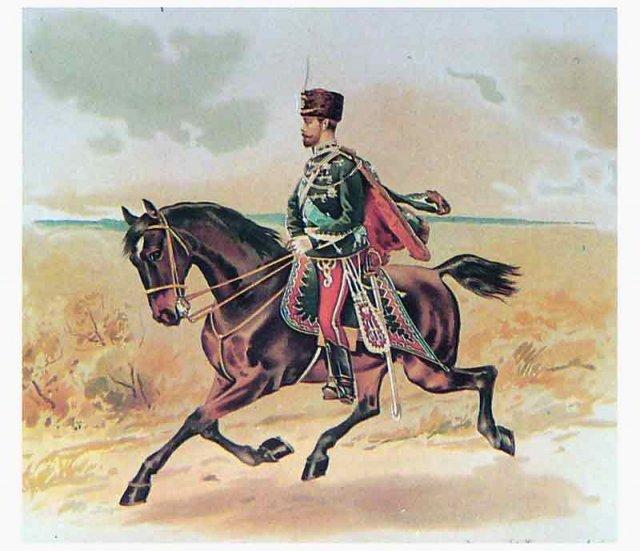 Николай II  в форме Лейб-гвардии Казачьего Его Величества полка